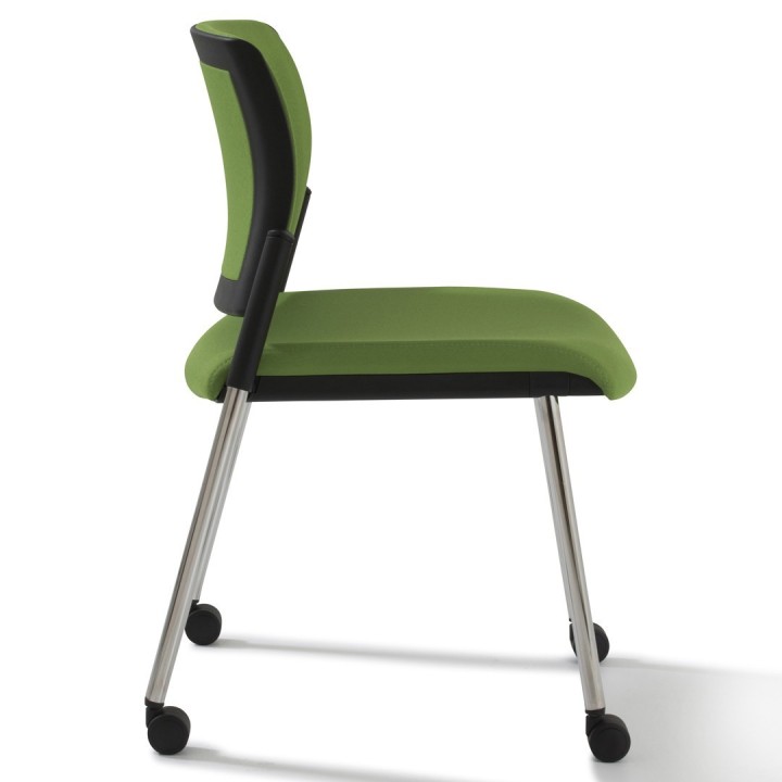 Chaise visiteur de Bureau 4 pieds sur roulettes Austin | GOSTO