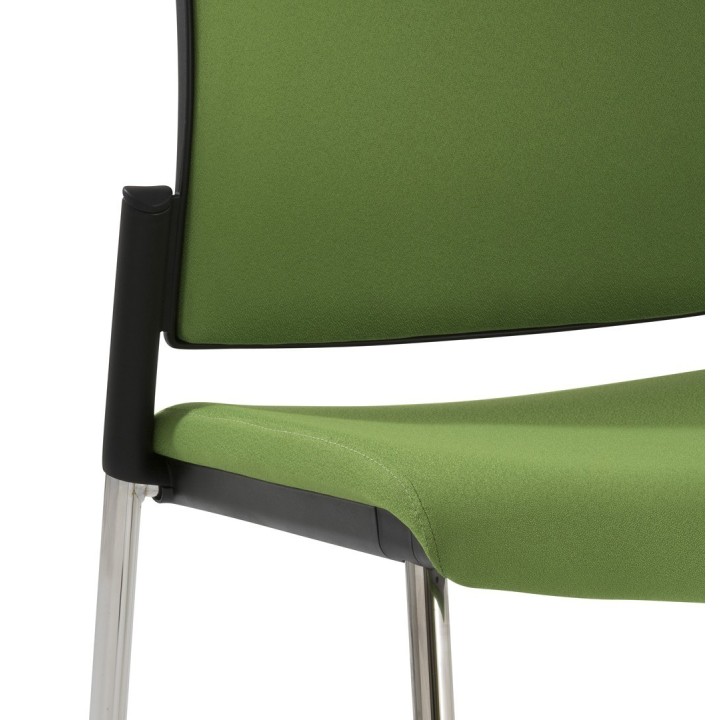 Chaise visiteur de Bureau 4 pieds sur roulettes Austin | GOSTO