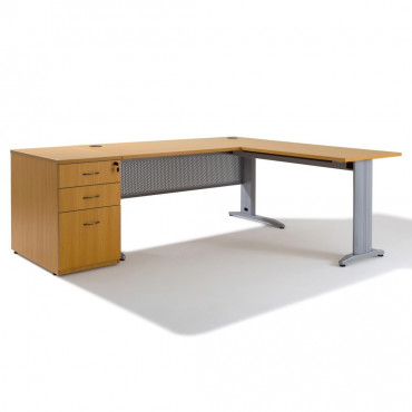 Bureau professionnel design contemporain, retour et caisson FIVE