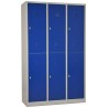 Vestiaire double bi place monobloc 6 cases porte de 40cm-h180 cm
