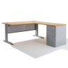 Bureau d'angle ELECTRA WIST + retour avec caisson porteur Métal 60 cm
