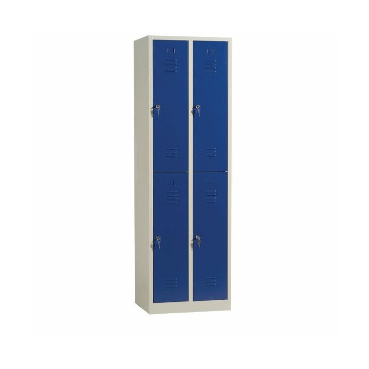 Vestiaire double bi place 4 cases métallique | Gosto