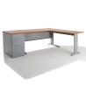 Bureau d'angle ELECTRA WIST + retour + caisson Métal HB 80 cm