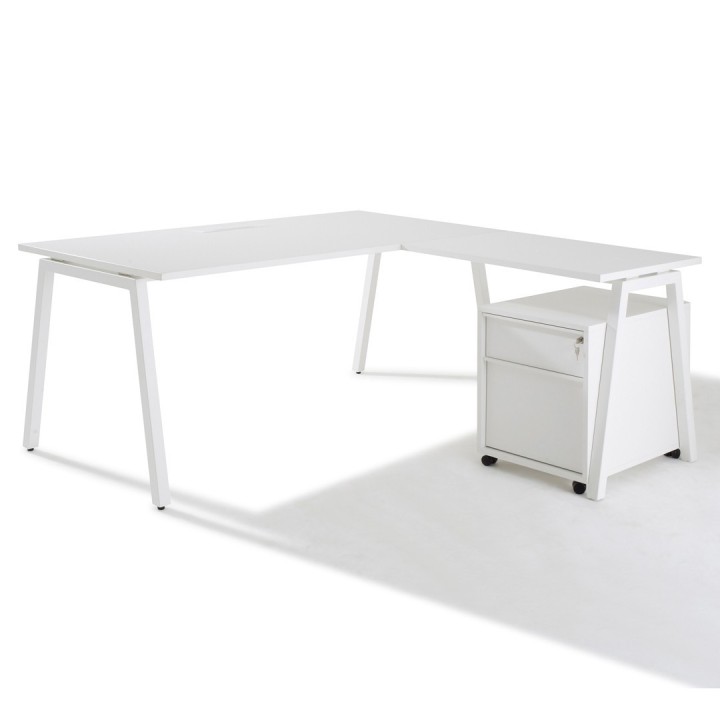 Bureau d'angle Blanc Actea  - Gosto