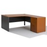 Bureau d'angle compact PANNEAUX WIST + caisson HB Bois 60 cm