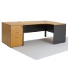 Bureau d'angle compact PANNEAUX WIST + caisson HB Bois 80 cm