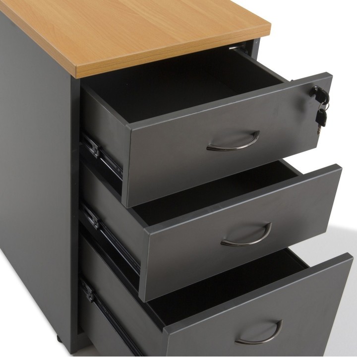 Bureau professionnel d'angle Panneau caisson bois panneau - Gosto