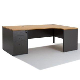 Bureau professionnel d'angle Panneau caisson bois panneau - Gosto