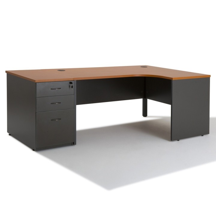 Bureau professionnel d'angle Panneau caisson bois panneau - Gosto