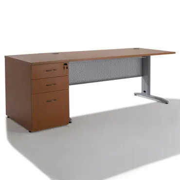 Bureau droit ELECTRA WIST + caisson HB bois 80 cm