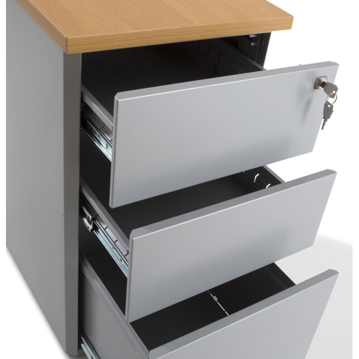 Bureau individuel avec rangement métal-Gosto