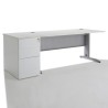BUREAU DROIT ELECTRA WIST + CAISSON BLANC HB metal 80 cm