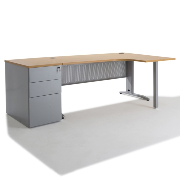 Bureau d'angle Electra - caisson métallique - Gosto