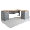 Bureau d'angle compact ELECTRA WIST + caisson HB Métal 60 et 80 cm