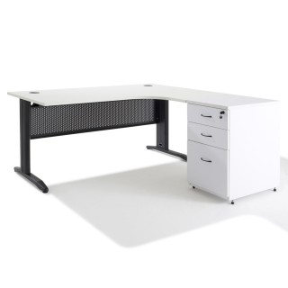 Bureau d'angle professionnel avec rangement- Gosto