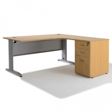 Bureau compact Electra + caisson HB Bois 60 cm