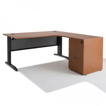 Bureau d'angle compact ELECTRA WIST + caisson HB Bois 60 cm