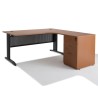 Bureau d'angle compact ELECTRA WIST + caisson HB Bois 60 cm