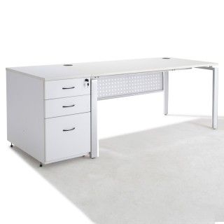 Bureau droit PURE avec caisson Hauteur Bureau | Gosto