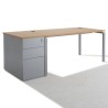Bureau Droit PURE WIST + caisson HB metal 80 cm