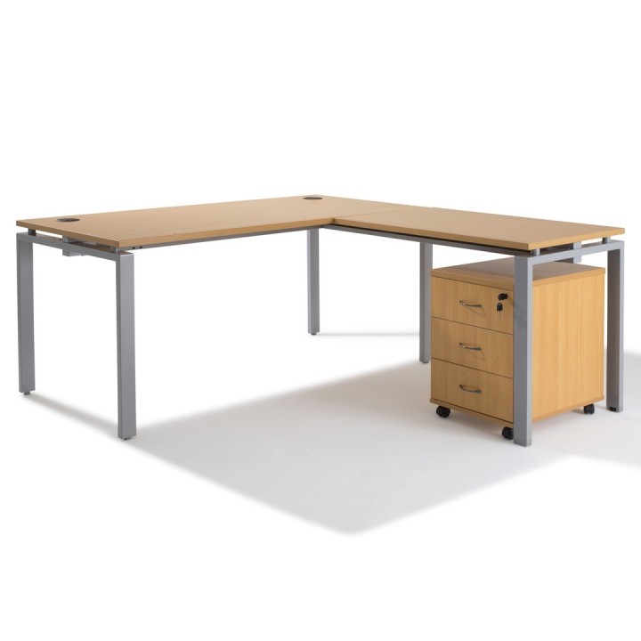 Bureau d'angle avec retour accroché Gamme Pure |Gosto