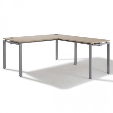 Bureau d'angle avec retour accroché et caisson Gamme Pure-Gosto