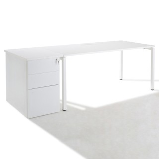 Bureau droit individuel avec rangement - Gamme Sierra - Gosto