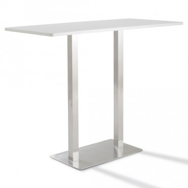 Table haute de réunion rectangulaire hauteur 110 cm Moka