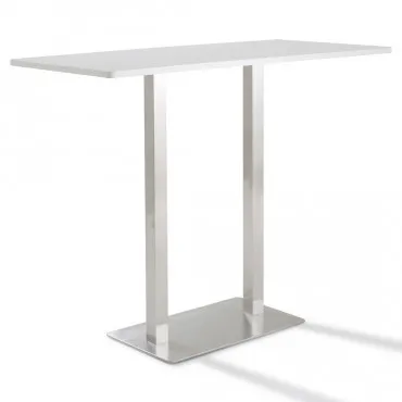 Table haute de réunion rectangulaire hauteur 110 cm Moka