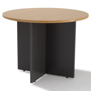 Table de réunion, ronde piètement bois - Gosto