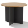 Table de réunion ronde piétement bois WIST 3 à  4 personnes