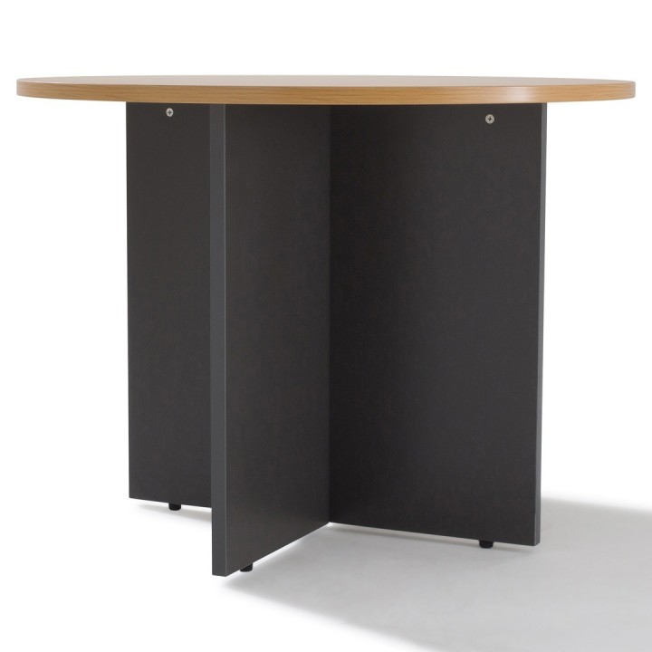 Table de réunion, ronde piètement bois - Gosto