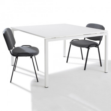 Table de réunion 4 personnes Sierra L 120 x P 120 cm
