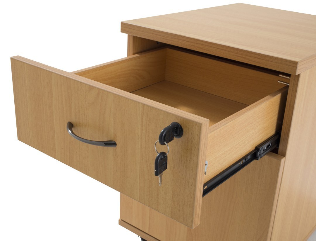 Bureau en bois avec caisson de 3 tiroirs - Cbc-Meubles