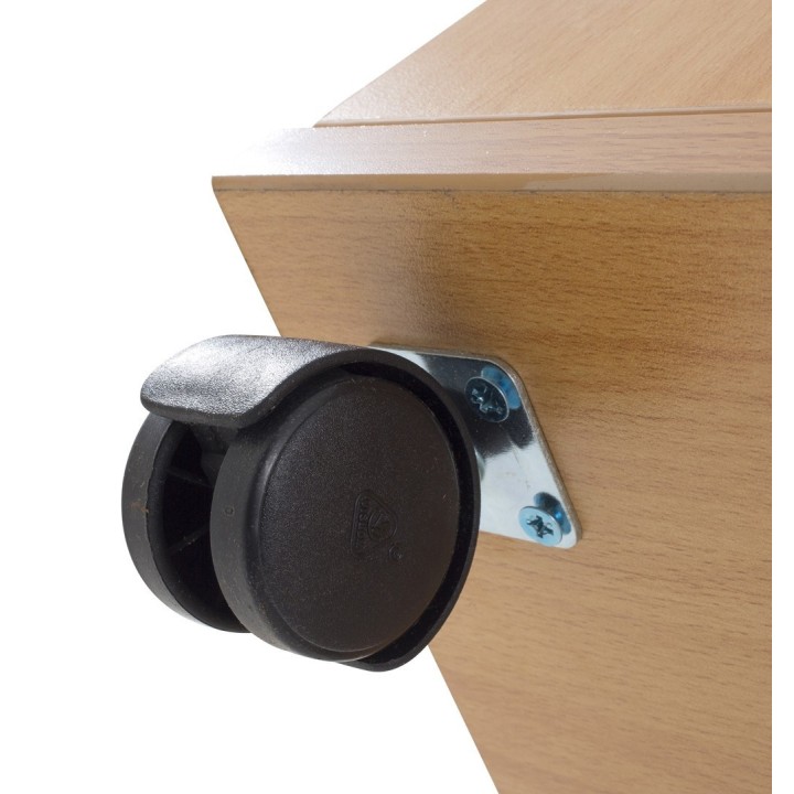 Caisson de bureau à roulettes, en bois, 3 Tiroirs, Wist -Gosto