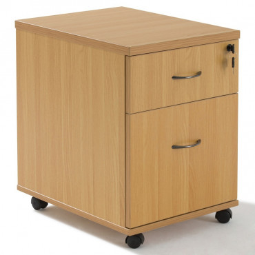 Caisson de rangement bureau 3 tiroirs sur roulettes blanc Couleur