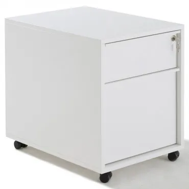 Caisson hauteur bureau metal alu, 2T + 1DS, Prof 60 cm - Gosto