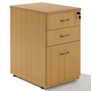 Caisson hauteur bureau metal alu, 2T + 1DS, Prof 60 cm - Gosto