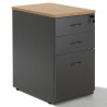 Caisson hauteur bureau bois bicolore WIST 2T+1DS