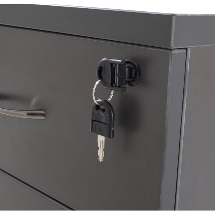 Caisson hauteur bureau bois 2 tiroirs, Prof. 60cm - Gosto
