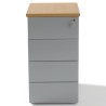 Caisson hauteur bureau metal 4 tiroirs