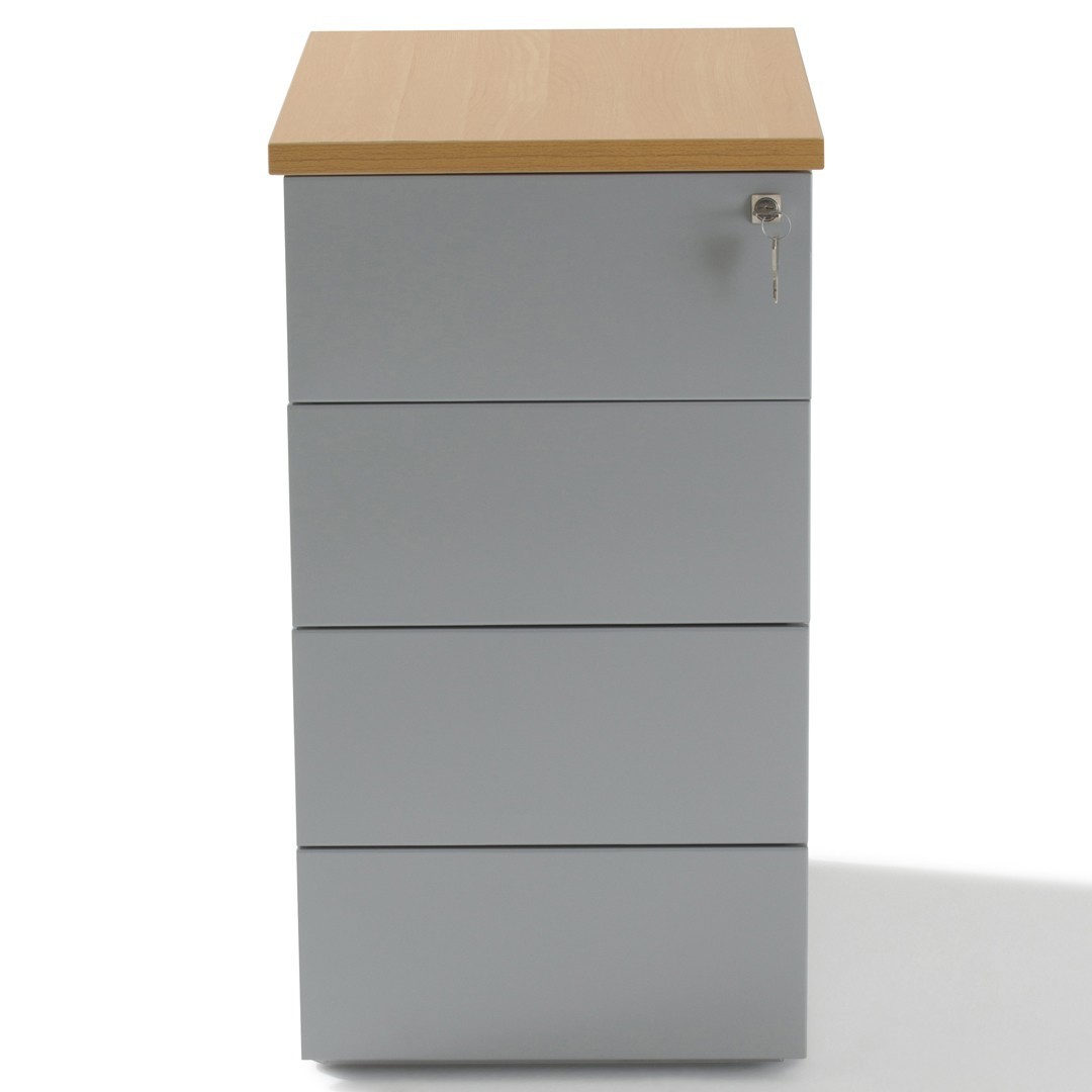 Caisson métal hauteur bureau, 2 tiroirs + 1 DS - P80 xL42xH72cm,  Goujon  Bureau, spécialiste du mobilier de bureau et fournitures