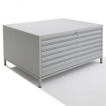 Meuble pour plans A0 - 6 Tiroirs - H61 X L 140CM