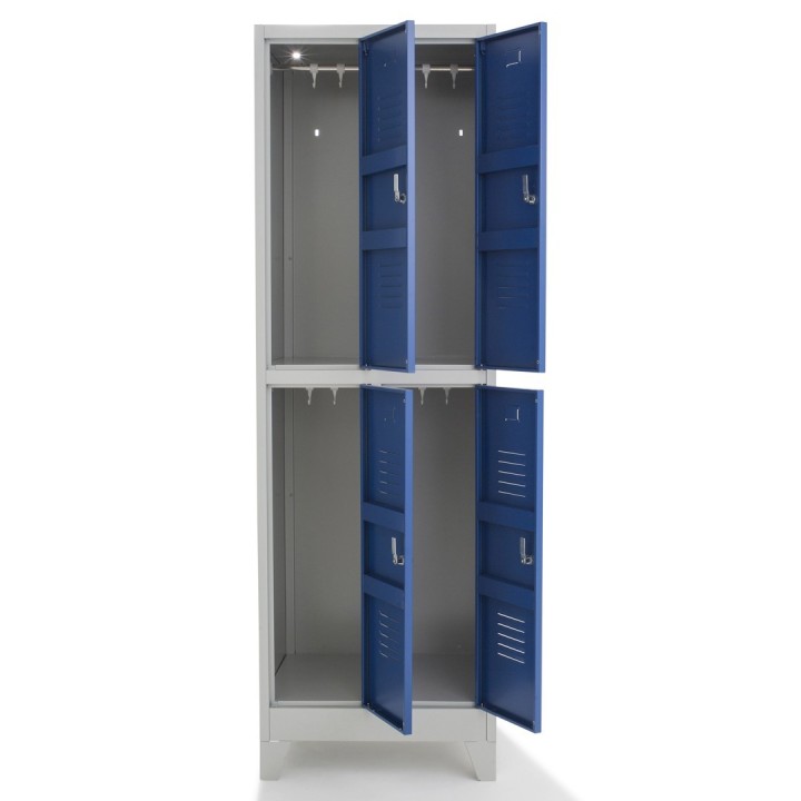 Vestiaire double bi-place semi monobloc 4 cases | Gosto