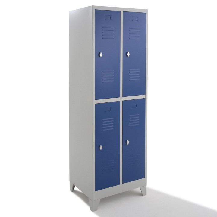 Vestiaire double bi-place semi monobloc 4 cases | Gosto