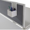 Porte crayon - métallique - Blanc