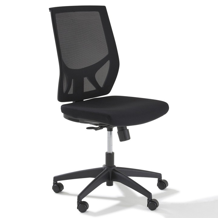 Fauteuil de bureau Rafale noir sans accoudoir - vue générale