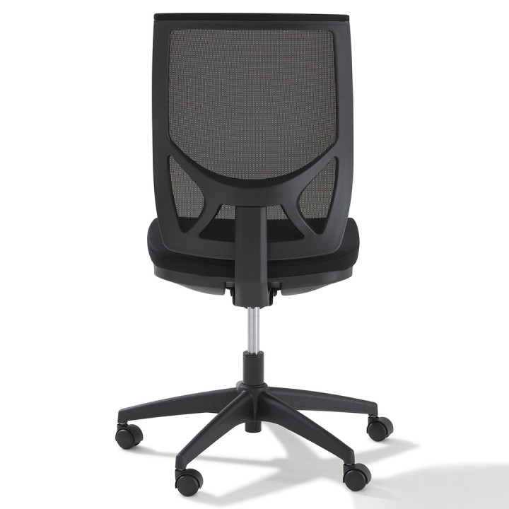 Fauteuil de bureau Rafale noir sans accoudoir - vue de dos