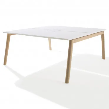 Bureau Bench 2 personnes pour open space - Gamme Cosy Wood