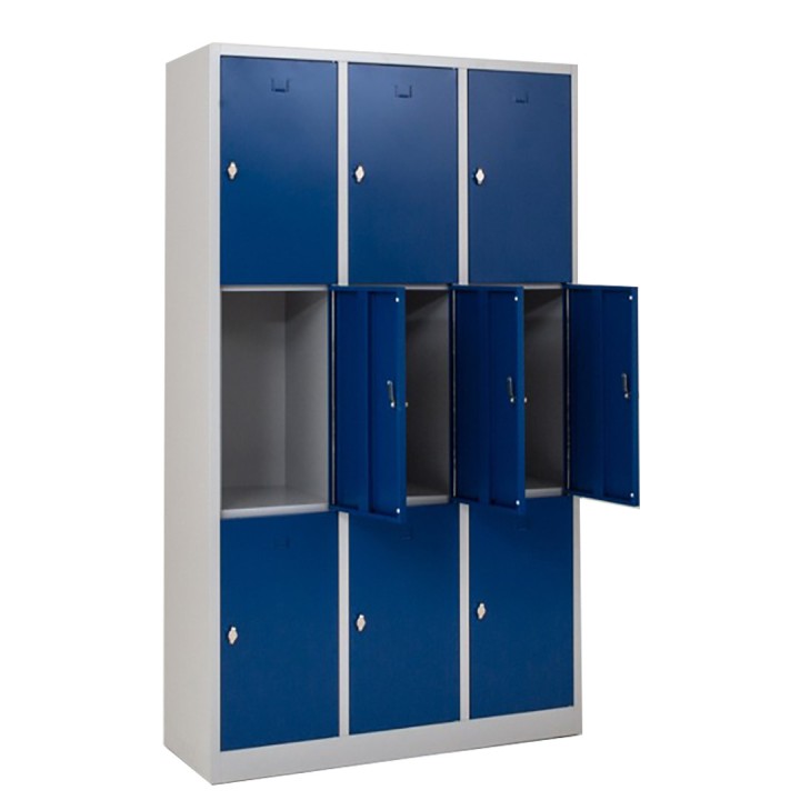Vestiaire casiers 9 cases metallique - Gosto